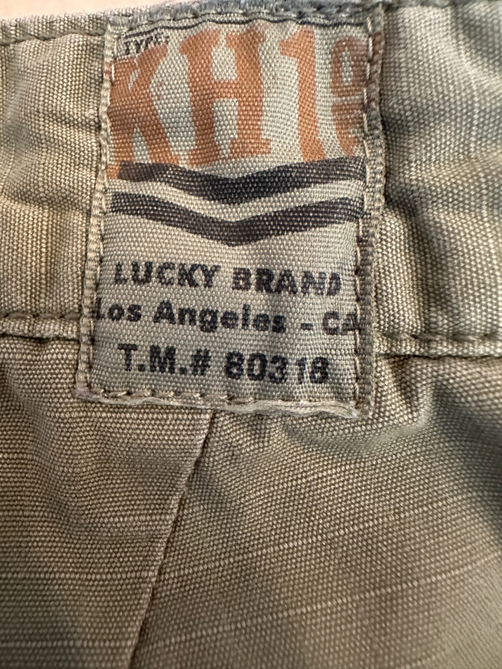 Lucky Brand Women Y2K 90s Dungarees Cargo Pants Green Sz 6/28 Reg Streetwear - Picture 12 of 12